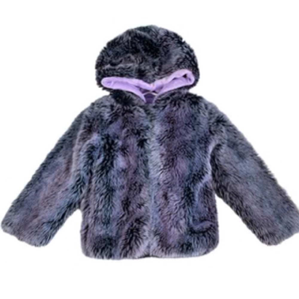 American Widgeon Purple Sherpa Hooded Jacket Size 6X EXCELLENT!